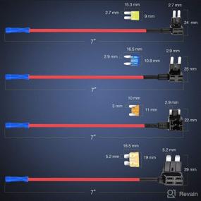 img 1 attached to 🚗 Nilight 12-Pack 12V Car Add-a-Circuit Fuse Tap Set with Standard Mini, Micro2, and Low Profile Fuse Taps- Fits ATO, ATC, ATM, APM Fuse Holder for Cars, Trucks, Boats