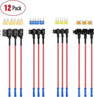 🚗 nilight 12-pack 12v car add-a-circuit fuse tap set with standard mini, micro2, and low profile fuse taps- fits ato, atc, atm, apm fuse holder for cars, trucks, boats logo