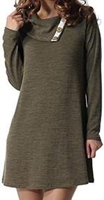 img 1 attached to Effortlessly Chic: Levaca Women'S Loose Casual T-Shirt Dress With Button Deco Neck