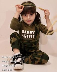 img 3 attached to WESIDOM комплект одежды для девочек-малышей: толстовка с леопардовым принтом и длинными рукавами с капюшоном и штаны с повязкой на голову.