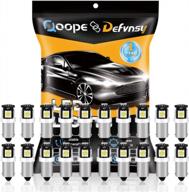 pack of 20 qoope led bulbs for car interior dome map lights, license plate lights, and glove box lights - 12v, ba9s socket, 5smd 5050 chips, 53 57 bulb equivalent (white) logo