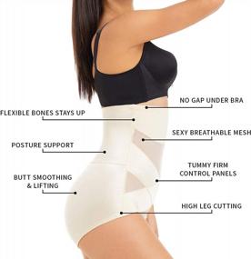 img 3 attached to Get A Slimmer Figure With MOVWIN Women'S Tummy Control Shapewear – Body Shaper Spanks