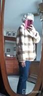 img 1 attached to Women'S Plaid Fleece Hoodie Pullover: Long Sleeve 1/4 Zip Lapel, Warm & Fluffy! review by Emily Scott