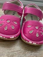 img 1 attached to UBELLA Toddler Sandals with Removable Squeakers - Girls' Flats Shoes review by Zachary Jackson