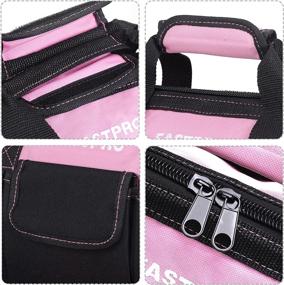 img 2 attached to Organize Your Tools In Style With FASTPRO'S Durable Pink Tool Bag: Zip-Top, Wide Mouth, And 600D Polyester Fabric For Quality Endurance