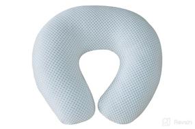 img 4 attached to 👶 Comfortable Soft Plush Light Cotton Silver Dot Design Nursing Travel Pillow - Ideal for Mom, Baby, and Toddler for Ultimate Comfort and Support