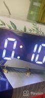 img 1 attached to Digital Clocks, 8.7" LED Mirror Alarm Clocks For Bedrooms With 2 USB Charger Ports,Dual Alarms,7 Levels Brightness & Volume,Snooze,12/24H, Loud Beside Desk Clock For Living Room Office Heavy Sleepers review by Ricky Rey