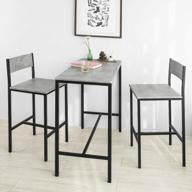 upgrade your home bar with haotian ogt03-hg bar set - 1 table and 2 stools, perfect for breakfast and dining logo