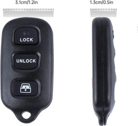 img 1 attached to 🔑 High-Quality Keyless Entry Remote Control Fob for 1999-2009 Toyota 4Runner & 2001-2008 Sequoia | FCC ID: HYQ12BAN HYQ12BBX HYQ1512Y | Set of 2