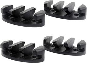 img 1 attached to 4 Pack Mxeol Kayak Zig Zag Cleats For Canoe Gripper Rope Boats With Black Nylon Pad Eyes And Screws