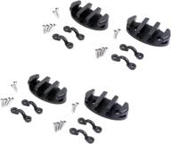 4 pack mxeol kayak zig zag cleats for canoe gripper rope boats with black nylon pad eyes and screws logo
