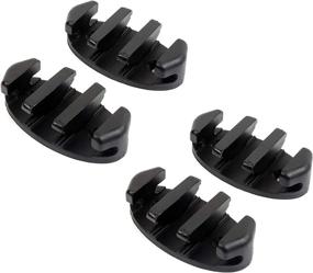 img 3 attached to 4 Pack Mxeol Kayak Zig Zag Cleats For Canoe Gripper Rope Boats With Black Nylon Pad Eyes And Screws