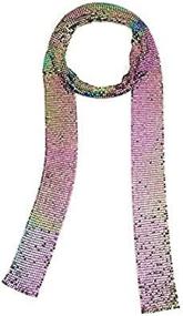 img 1 attached to Croozy Glitter Sparkle Sequins Neckerchief Women's Accessories for Scarves & Wraps