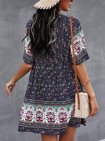 img 2 attached to TEMOFON Bohemian Printed Dresses Pockets Women's Clothing : Dresses