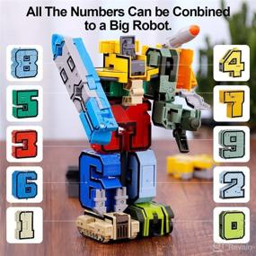 img 2 attached to Toylefun Number Robots Transforming Blocks Toys for Kids Ages 3-8 – STEM Figure Toy for Montessori Teaching, Preschool Learning & Education (15 Pieces)