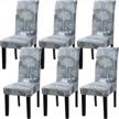 protect your dining chairs with fuloon's removable and washable slipcovers - 6 pack set ideal for hotels, banquets, parties and dining rooms logo