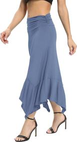 img 2 attached to 👗 Urban CoCo Womens Stretchy Irregular Skirts for Women's Clothing