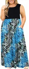 img 2 attached to Plus Size Maxi Dress With Pockets: Sleeveless, Loose Fit, And Simple Style For Casual Women - Nemidor