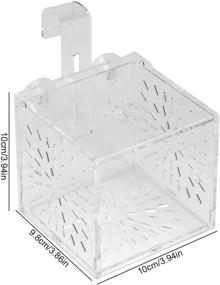 img 1 attached to 🐟 Acrylic Aquarium Breeder Box: Transparent Fish Breeding Tank for Hatchery, Incubation, and Isolation