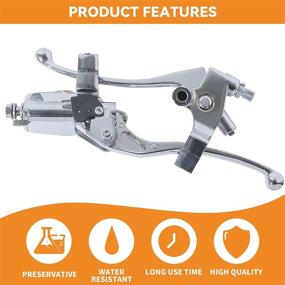 img 2 attached to 🏍️ Universal Silver Motorcycle Brake Clutch Master Cylinder Lever 1" 25mm – Compatible with Honda Kawasaki Suzuki Yamaha by Stylemafia