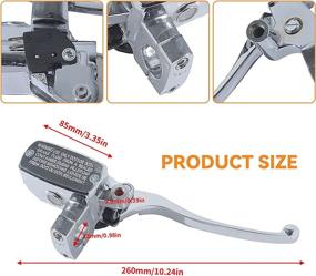 img 4 attached to 🏍️ Universal Silver Motorcycle Brake Clutch Master Cylinder Lever 1" 25mm – Compatible with Honda Kawasaki Suzuki Yamaha by Stylemafia