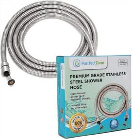img 4 attached to Upgrade Your Shower Or Bidet Sprayer With PurrfectZone'S Easy-To-Install 98-Inch Brushed Nickel Shower Hose Replacement
