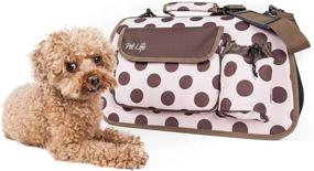 img 3 attached to 👜 Путешествуйте с комфортом с переноской для животных PET LIFE с модным дизайном и молнией - одобрено авиакомпанией с держателем для бутылки