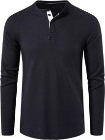 img 3 attached to 👕 Casual Sleeve Shirts for Men - LOCALMODE Waffle Style Clothing