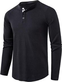 img 4 attached to 👕 Casual Sleeve Shirts for Men - LOCALMODE Waffle Style Clothing