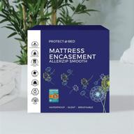 🛏️ королевский размер подстилка protect-a-bed allerzip smooth для матрасов (подходит для высоты 12-18 дюймов) логотип