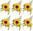 bring the sunshine indoors: u'artlines handmade artificial sunflower bouquets for weddings and home decor (6-piece corsage) logo
