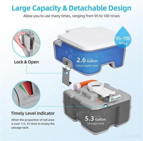 img 3 attached to 🚽 YITAHOME Portable Toilet 5.3 Gallon: Level Indicator, T-Type Water Outlets, Anti-Leak Handle | Perfect for Camping, Boating, Hiking, Trips