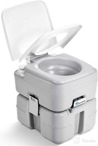 img 4 attached to 🚽 YITAHOME Portable Toilet 5.3 Gallon: Level Indicator, T-Type Water Outlets, Anti-Leak Handle | Perfect for Camping, Boating, Hiking, Trips