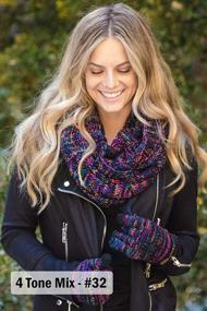 img 2 attached to Funky Junque Infinity Scarf And Touchscreen Glove Bundle With Matching Lining - Stay Warm And Stylish!