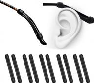 secure your glasses with ptslkhn silicone temple tips: 5 pairs of anti-slip retainers for comfortable eyewear logo