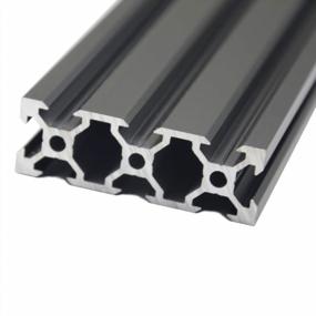 img 3 attached to Iverntech 1PC 700Mm 2060 V Type European Standard Anodized Black Aluminum Profile Extrusion Linear Rail For 3D Printer And CNC DIY Laser Engraving Machine