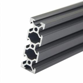 img 1 attached to Iverntech 1PC 700Mm 2060 V Type European Standard Anodized Black Aluminum Profile Extrusion Linear Rail For 3D Printer And CNC DIY Laser Engraving Machine