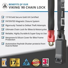 img 3 attached to 🚲 Seatylock Viking Heavy Duty Bike Lock Chain with Key – Maximum Security Bicycle Lock