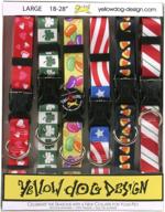 📅 yellow dog design seasonal collar calendar pack - tag-a-long - medium size (3/4" wide) - fits neck sizes 14 to 20" - red, green, yellow, black, and orange colors (cdar104) logo