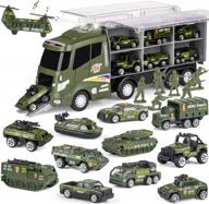 18 армейских мужских игрушек для мальчиков, литой военный грузовик, игровой набор с боевыми машинами, автомобильные игрушки для детей 8-12 лет, подарок на день рождения, подарок на вечеринку логотип