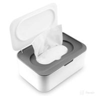 👶 wipe dispenser, baby wipe holder, wipe container, fresh wipes keeper, hygienic wipe storage, non-slip, convenient open & close wipes pouch case (grey) logo