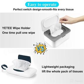 img 1 attached to 👶 Wipe Dispenser, Baby Wipe Holder, Wipe Container, Fresh Wipes Keeper, Hygienic Wipe Storage, Non-Slip, Convenient Open & Close Wipes Pouch Case (Grey)