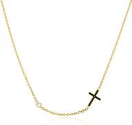 18k gold cross necklace for women - hawson imitation pearls pendant, layered choker & delicate charm gifts logo