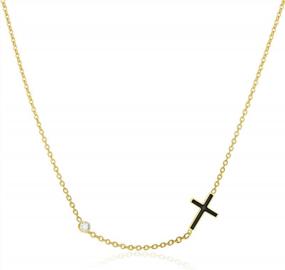 img 4 attached to 18K Gold Cross Necklace For Women - HAWSON Imitation Pearls Pendant, Layered Choker & Delicate Charm Gifts