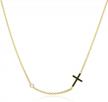 18k gold cross necklace for women - hawson imitation pearls pendant, layered choker & delicate charm gifts logo