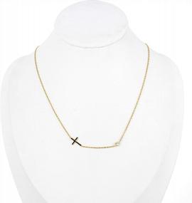img 2 attached to 18K Gold Cross Necklace For Women - HAWSON Imitation Pearls Pendant, Layered Choker & Delicate Charm Gifts
