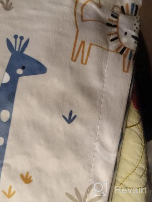 img 1 attached to Get Adorable And Soft BORITAR Baby Blanket With Double Layer Dotted Backing And Snow Mountain Animal Print - Perfect For Stroller, Crib, And Shower Gifts! review by Alex Panda