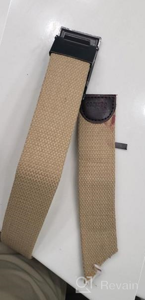 img 1 attached to Moonsix Canvas Belts Casual Military Men's Accessories review by Mac Sterling