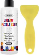 yakamoz clear water-soluble puzzle glue with applicator – perfect for 3000 to 5000-piece puzzles! logo