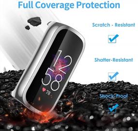 img 3 attached to Keep Your Fitbit Luxe Safe With CAVN 4-Pack Screen Protector Case Kit - Black/Silver/Clear/Clear